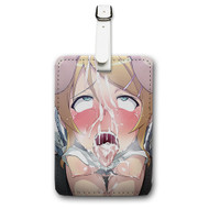 Onyourcases Ahegao Hentai Custom Luggage Tags Personalized Name PU Leather Luggage Tag With Strap Awesome Baggage Brand Top Hanging Suitcase Bag Tags Name ID Labels Travel Bag Accessories