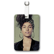 Onyourcases Alicia Keys Custom Luggage Tags Personalized Name PU Leather Luggage Tag With Strap Awesome Baggage Brand Top Hanging Suitcase Bag Tags Name ID Labels Travel Bag Accessories