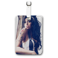 Onyourcases Amy Winehouse Custom Luggage Tags Personalized Name PU Leather Luggage Tag With Strap Awesome Baggage Brand Top Hanging Suitcase Bag Tags Name ID Labels Travel Bag Accessories