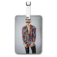 Onyourcases Bad Bunny Custom Luggage Tags Personalized Name PU Leather Luggage Tag With Strap Awesome Baggage Brand Top Hanging Suitcase Bag Tags Name ID Labels Travel Bag Accessories