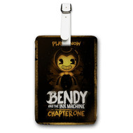 Onyourcases Bendy and the Ink Machine Art Custom Luggage Tags Personalized Name PU Leather Luggage Tag With Strap Awesome Baggage Brand Top Hanging Suitcase Bag Tags Name ID Labels Travel Bag Accessories