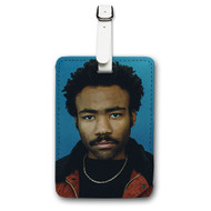 Onyourcases Childish Gambino Donald Glover Custom Luggage Tags Personalized Name PU Leather Luggage Tag With Strap Awesome Baggage Brand Top Hanging Suitcase Bag Tags Name ID Labels Travel Bag Accessories