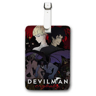 Onyourcases Devilman Crybaby Custom Luggage Tags Personalized Name PU Leather Luggage Tag With Strap Awesome Baggage Brand Top Hanging Suitcase Bag Tags Name ID Labels Travel Bag Accessories