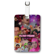 Onyourcases Filthy Frank The Movie Custom Luggage Tags Personalized Name PU Leather Luggage Tag With Strap Awesome Baggage Brand Top Hanging Suitcase Bag Tags Name ID Labels Travel Bag Accessories