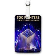 Onyourcases Foo Fighters Concrete and Gold 2018 Custom Luggage Tags Personalized Name PU Leather Luggage Tag With Strap Awesome Baggage Brand Top Hanging Suitcase Bag Tags Name ID Labels Travel Bag Accessories