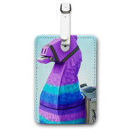 Onyourcases Fortnite Llama Custom Luggage Tags Personalized Name PU Leather Luggage Tag With Strap Awesome Baggage Brand Top Hanging Suitcase Bag Tags Name ID Labels Travel Bag Accessories