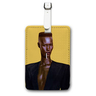 Onyourcases Grace Jones Custom Luggage Tags Personalized Name PU Leather Luggage Tag With Strap Awesome Baggage Brand Top Hanging Suitcase Bag Tags Name ID Labels Travel Bag Accessories