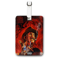 Onyourcases High Off Gun Powder Fredo Santana Feat Chief Keef Kodak Black Custom Luggage Tags Personalized Name PU Leather Luggage Tag With Strap Awesome Baggage Brand Top Hanging Suitcase Bag Tags Name ID Labels Travel Bag Accessories