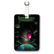 Onyourcases Invader Zim Custom Luggage Tags Personalized Name PU Leather Luggage Tag With Strap Awesome Baggage Brand Top Hanging Suitcase Bag Tags Name ID Labels Travel Bag Accessories