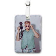 Onyourcases Jake Paul Custom Luggage Tags Personalized Name PU Leather Luggage Tag With Strap Awesome Baggage Brand Top Hanging Suitcase Bag Tags Name ID Labels Travel Bag Accessories