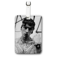 Onyourcases Machine Gun Kelly Custom Luggage Tags Personalized Name PU Leather Luggage Tag With Strap Awesome Baggage Brand Top Hanging Suitcase Bag Tags Name ID Labels Travel Bag Accessories