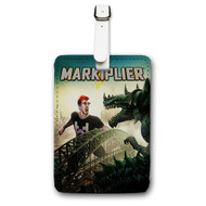 Onyourcases Markiplier Monster Custom Luggage Tags Personalized Name PU Leather Luggage Tag With Strap Awesome Baggage Brand Top Hanging Suitcase Bag Tags Name ID Labels Travel Bag Accessories