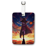 Onyourcases Megumin Konosuba Custom Luggage Tags Personalized Name PU Leather Luggage Tag With Strap Awesome Baggage Brand Top Hanging Suitcase Bag Tags Name ID Labels Travel Bag Accessories