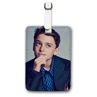 Onyourcases Noah Schnapp Custom Luggage Tags Personalized Name PU Leather Luggage Tag With Strap Awesome Baggage Brand Top Hanging Suitcase Bag Tags Name ID Labels Travel Bag Accessories