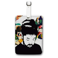 Onyourcases Nujabes Japanese Rapper Custom Luggage Tags Personalized Name PU Leather Luggage Tag With Strap Awesome Baggage Brand Top Hanging Suitcase Bag Tags Name ID Labels Travel Bag Accessories