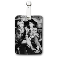 Onyourcases Patsy Stone and Edina Monsoon Absolutely Fabulous Custom Luggage Tags Personalized Name PU Leather Luggage Tag With Strap Awesome Baggage Brand Top Hanging Suitcase Bag Tags Name ID Labels Travel Bag Accessories