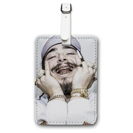 Onyourcases Post Malone Custom Luggage Tags Personalized Name PU Leather Luggage Tag With Strap Awesome Baggage Brand Top Hanging Suitcase Bag Tags Name ID Labels Travel Bag Accessories
