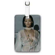 Onyourcases Rihanna Nude Custom Luggage Tags Personalized Name PU Leather Luggage Tag With Strap Awesome Baggage Brand Top Hanging Suitcase Bag Tags Name ID Labels Travel Bag Accessories