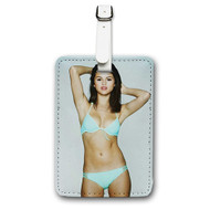 Onyourcases Selena Gomez Great Custom Luggage Tags Personalized Name PU Leather Luggage Tag With Strap Awesome Baggage Brand Top Hanging Suitcase Bag Tags Name ID Labels Travel Bag Accessories