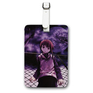 Onyourcases Serial Experiments Lain Custom Luggage Tags Personalized Name PU Leather Luggage Tag With Strap Awesome Baggage Brand Top Hanging Suitcase Bag Tags Name ID Labels Travel Bag Accessories