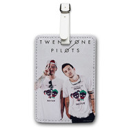 Onyourcases Twenty One Pilots Art Custom Luggage Tags Personalized Name PU Leather Luggage Tag With Strap Awesome Baggage Brand Top Hanging Suitcase Bag Tags Name ID Labels Travel Bag Accessories