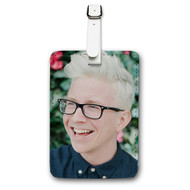 Onyourcases Tyler Oakley Custom Luggage Tags Personalized Name PU Leather Luggage Tag With Strap Awesome Baggage Brand Top Hanging Suitcase Bag Tags Name ID Labels Travel Bag Accessories