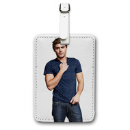 Onyourcases Zac Efron Custom Luggage Tags Personalized Name PU Leather Luggage Tag With Strap Awesome Baggage Brand Top Hanging Suitcase Bag Tags Name ID Labels Travel Bag Accessories