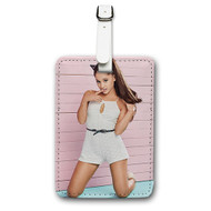 Onyourcases Ariana Grande Custom Luggage Tags Personalized Name PU Leather Luggage Tag With Strap Awesome Baggage Brand Hanging Top Suitcase Bag Tags Name ID Labels Travel Bag Accessories