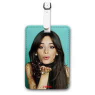 Onyourcases Camila Cabello Custom Luggage Tags Personalized Name PU Leather Luggage Tag With Strap Awesome Baggage Brand Hanging Top Suitcase Bag Tags Name ID Labels Travel Bag Accessories