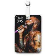 Onyourcases Death Grips Custom Luggage Tags Personalized Name PU Leather Luggage Tag With Strap Awesome Baggage Brand Hanging Top Suitcase Bag Tags Name ID Labels Travel Bag Accessories