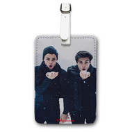 Onyourcases Dolan Twins Snow Custom Luggage Tags Personalized Name PU Leather Luggage Tag With Strap Awesome Baggage Brand Hanging Top Suitcase Bag Tags Name ID Labels Travel Bag Accessories