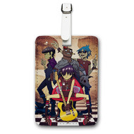 Onyourcases Gorillaz Band Custom Luggage Tags Personalized Name PU Leather Luggage Tag With Strap Awesome Baggage Brand Hanging Top Suitcase Bag Tags Name ID Labels Travel Bag Accessories