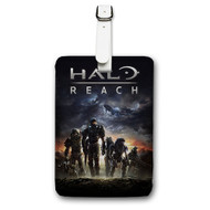 Onyourcases Halo Reach Custom Luggage Tags Personalized Name PU Leather Luggage Tag With Strap Awesome Baggage Brand Hanging Top Suitcase Bag Tags Name ID Labels Travel Bag Accessories