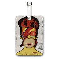 Onyourcases Homer Simpson Ziggy Stardust Custom Luggage Tags Personalized Name PU Leather Luggage Tag With Strap Awesome Baggage Brand Hanging Top Suitcase Bag Tags Name ID Labels Travel Bag Accessories