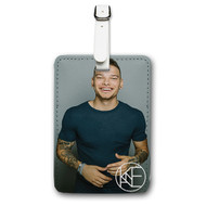 Onyourcases Kane Brown Custom Luggage Tags Personalized Name PU Leather Luggage Tag With Strap Awesome Baggage Brand Hanging Top Suitcase Bag Tags Name ID Labels Travel Bag Accessories