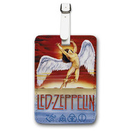 Onyourcases Led Zeppelin Swan Song Custom Luggage Tags Personalized Name PU Leather Luggage Tag With Strap Awesome Baggage Brand Hanging Top Suitcase Bag Tags Name ID Labels Travel Bag Accessories