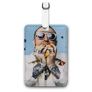 Onyourcases Mac Miller Custom Luggage Tags Personalized Name PU Leather Luggage Tag With Strap Awesome Baggage Brand Hanging Top Suitcase Bag Tags Name ID Labels Travel Bag Accessories