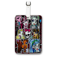 Onyourcases Monster High Custom Luggage Tags Personalized Name PU Leather Luggage Tag With Strap Awesome Baggage Brand Hanging Top Suitcase Bag Tags Name ID Labels Travel Bag Accessories