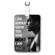 Onyourcases Muhammad Ali Quotes Custom Luggage Tags Personalized Name PU Leather Luggage Tag With Strap Awesome Baggage Brand Hanging Top Suitcase Bag Tags Name ID Labels Travel Bag Accessories