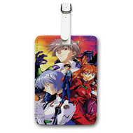 Onyourcases Neon Genesis Evangelion Art Custom Luggage Tags Personalized Name PU Leather Luggage Tag With Strap Awesome Baggage Brand Hanging Top Suitcase Bag Tags Name ID Labels Travel Bag Accessories