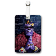 Onyourcases Notorious Thanos Infinity War Custom Luggage Tags Personalized Name PU Leather Luggage Tag With Strap Awesome Baggage Brand Hanging Top Suitcase Bag Tags Name ID Labels Travel Bag Accessories