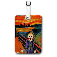 Onyourcases Psychedelic Trippy Joker Scream Custom Luggage Tags Personalized Name PU Leather Luggage Tag With Strap Awesome Baggage Brand Hanging Top Suitcase Bag Tags Name ID Labels Travel Bag Accessories