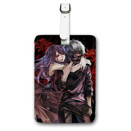 Onyourcases Rize and Kaneki Tokyo Ghoul Custom Luggage Tags Personalized Name PU Leather Luggage Tag With Strap Awesome Baggage Brand Hanging Top Suitcase Bag Tags Name ID Labels Travel Bag Accessories