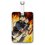Onyourcases Roy Mustang Fullmetal Alchemist Brotherhood Custom Luggage Tags Personalized Name PU Leather Luggage Tag With Strap Awesome Baggage Brand Hanging Top Suitcase Bag Tags Name ID Labels Travel Bag Accessories