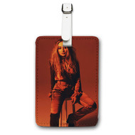 Onyourcases Sabrina Carpenter Custom Luggage Tags Personalized Name PU Leather Luggage Tag With Strap Awesome Baggage Brand Hanging Top Suitcase Bag Tags Name ID Labels Travel Bag Accessories