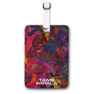 Onyourcases Tame Impala Custom Luggage Tags Personalized Name PU Leather Luggage Tag With Strap Awesome Baggage Brand Hanging Top Suitcase Bag Tags Name ID Labels Travel Bag Accessories