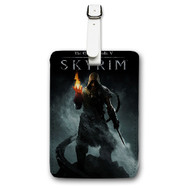 Onyourcases The Elder Scrolls V Skyrim Custom Luggage Tags Personalized Name PU Leather Luggage Tag With Strap Awesome Baggage Brand Hanging Top Suitcase Bag Tags Name ID Labels Travel Bag Accessories