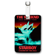 Onyourcases The Weeknd 2017 World Tour Starboy Custom Luggage Tags Personalized Name PU Leather Luggage Tag With Strap Awesome Baggage Brand Hanging Top Suitcase Bag Tags Name ID Labels Travel Bag Accessories