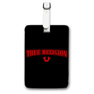 Onyourcases True Religion Custom Luggage Tags Personalized Name PU Leather Luggage Tag With Strap Awesome Baggage Brand Hanging Top Suitcase Bag Tags Name ID Labels Travel Bag Accessories