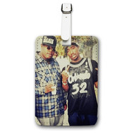 Onyourcases Tupac Shakur and E 40 Custom Luggage Tags Personalized Name PU Leather Luggage Tag With Strap Awesome Baggage Brand Hanging Top Suitcase Bag Tags Name ID Labels Travel Bag Accessories